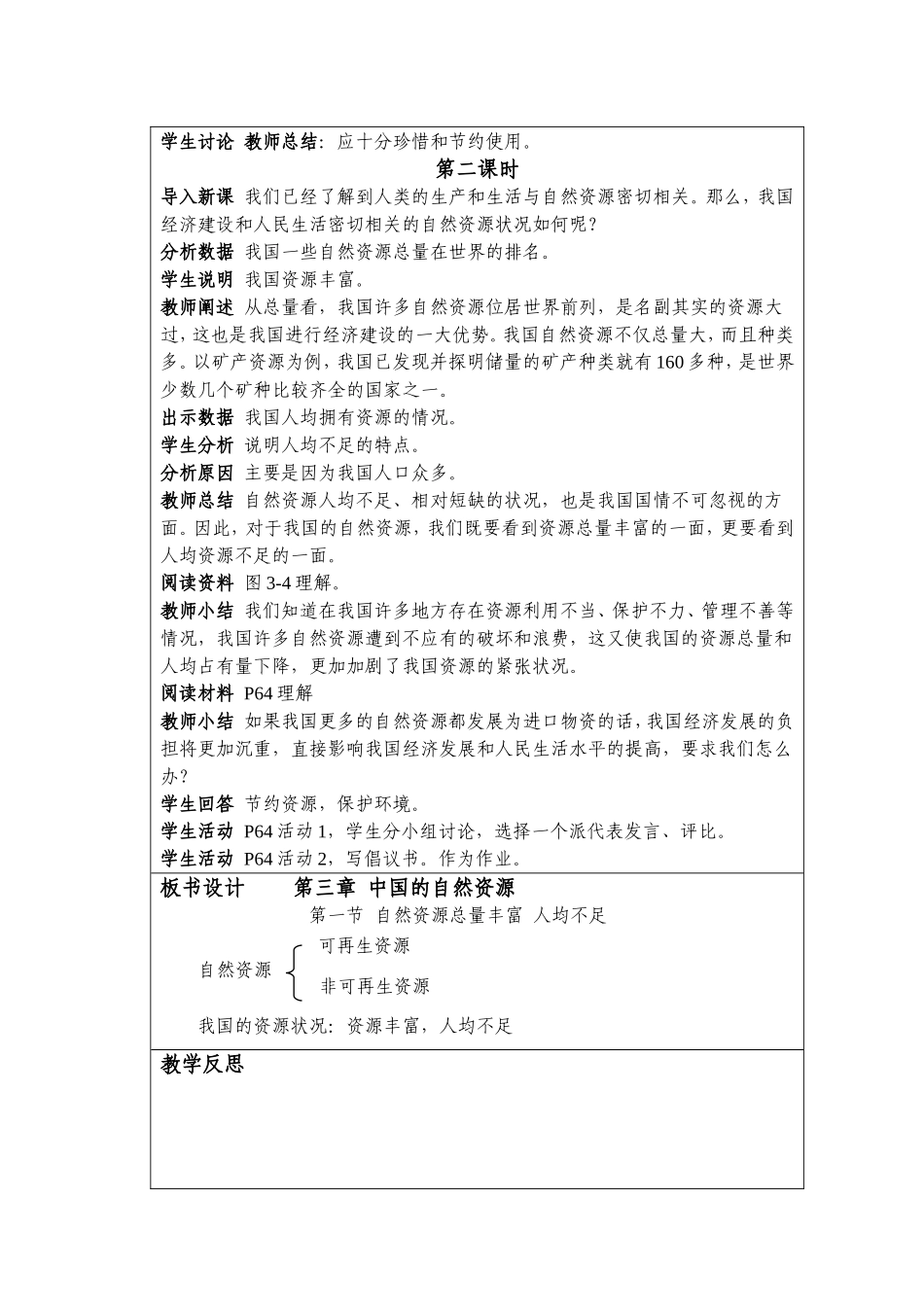 八上第三章第一节自然资源总量仿佛人均不足_第2页
