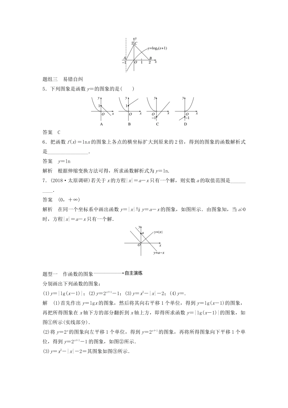（鲁京津琼专用）高考数学大一轮复习 第二章 函数概念与基本初等函数Ⅰ2.7 函数的图象教案（含解析）-人教版高三全册数学教案_第3页