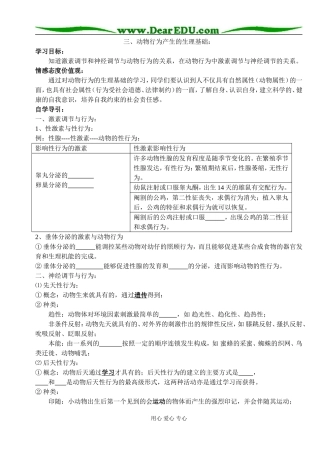 动物行为产生的生理基础