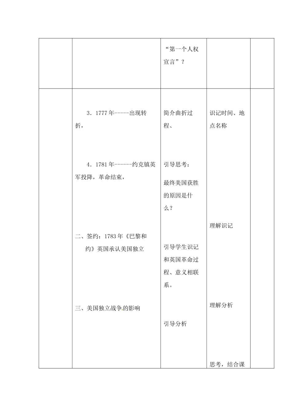 九年级历史上册 1.4《为民族独立而战》教案（1） 北师大版_第3页