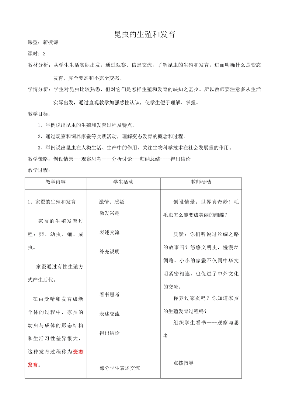八年级生物新人教版昆虫的生殖和发育(3)_第1页