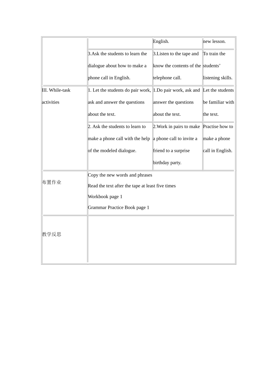 七年级英语下册：Module 1 Unit 1 A surprise birthday party Period 1教案（上海牛津版）_第3页