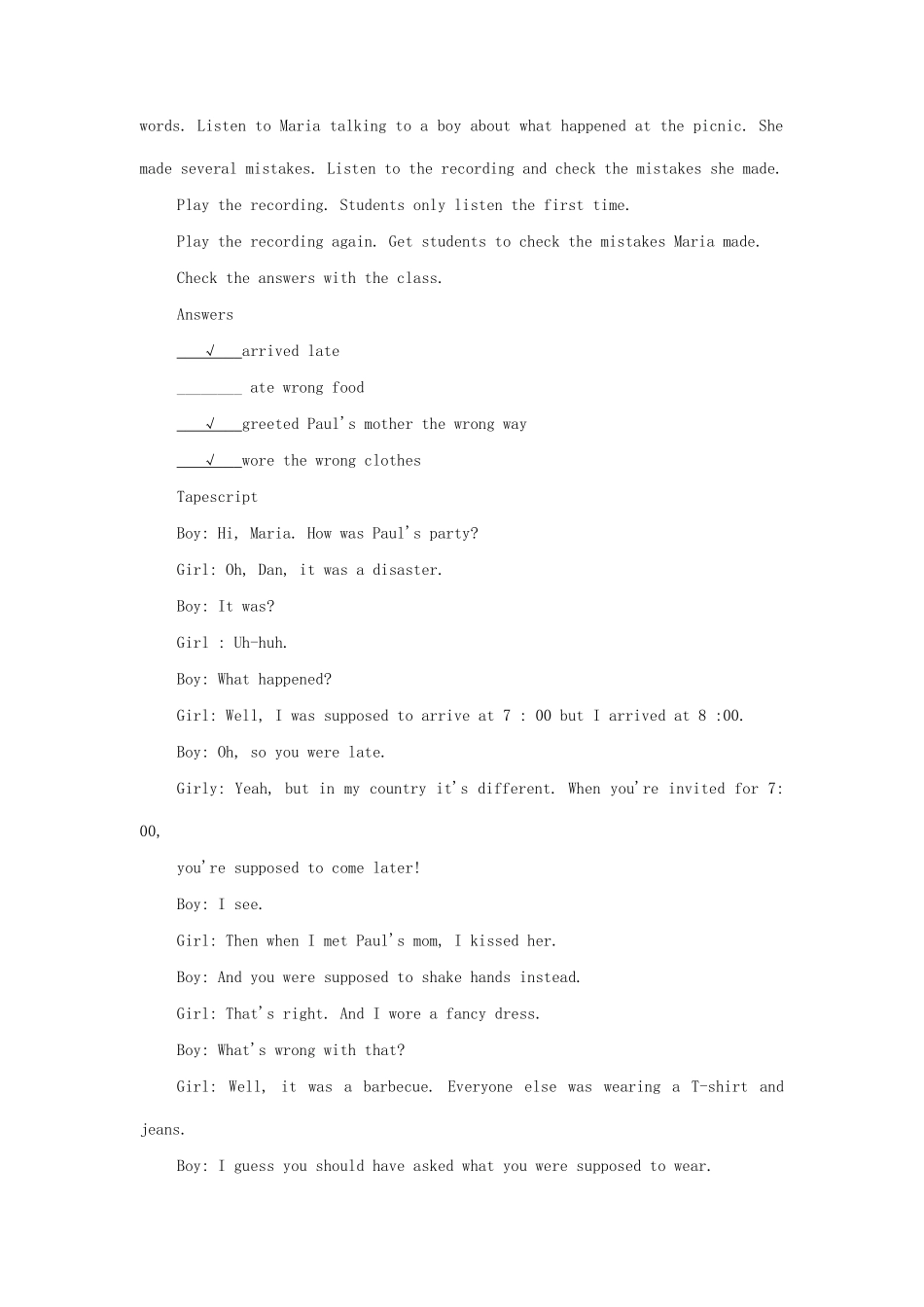 九年级英语全册 Unit 12 You're supposed to shake hands The Second Period教案 人教新目标版_第3页