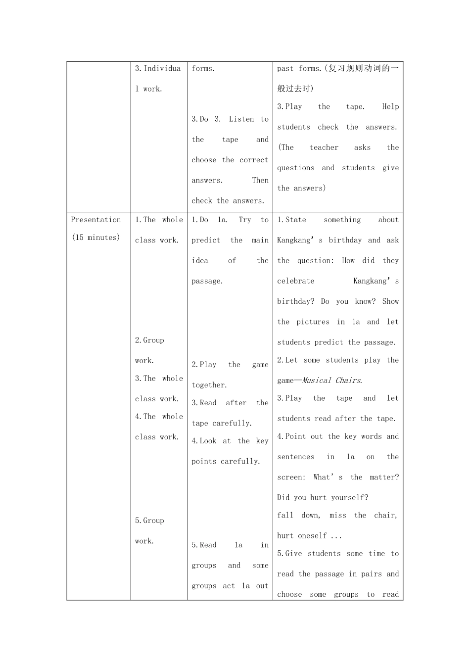 七年级英语下册 Unit 7 The Birthday Topic 3 Everyone had a good time Section B教案 （新版）仁爱版-（新版）仁爱版初中七年级下册英语教案_第3页