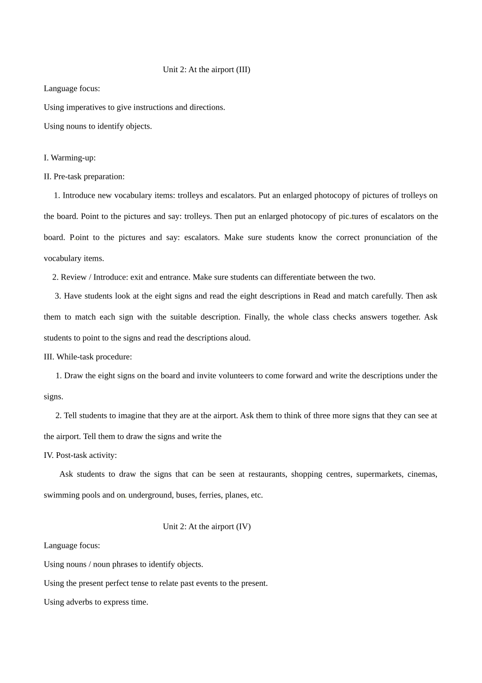 七年级英语：Module 1 Unit 2 At the airport教案上海牛津版_第3页