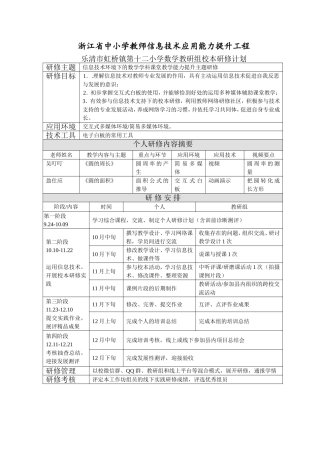 信息技术教研组计划