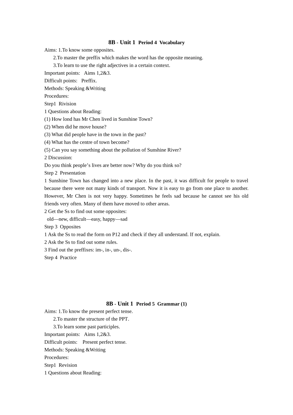 8B-Unit 1教案4～6_第1页
