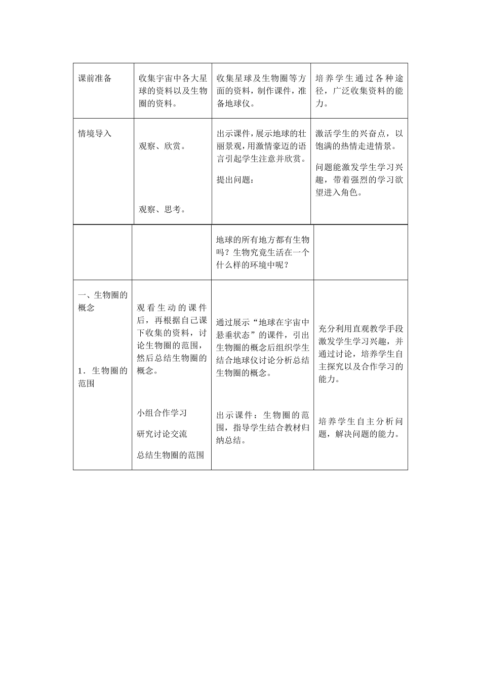 第一节生物圈教学设计_第2页