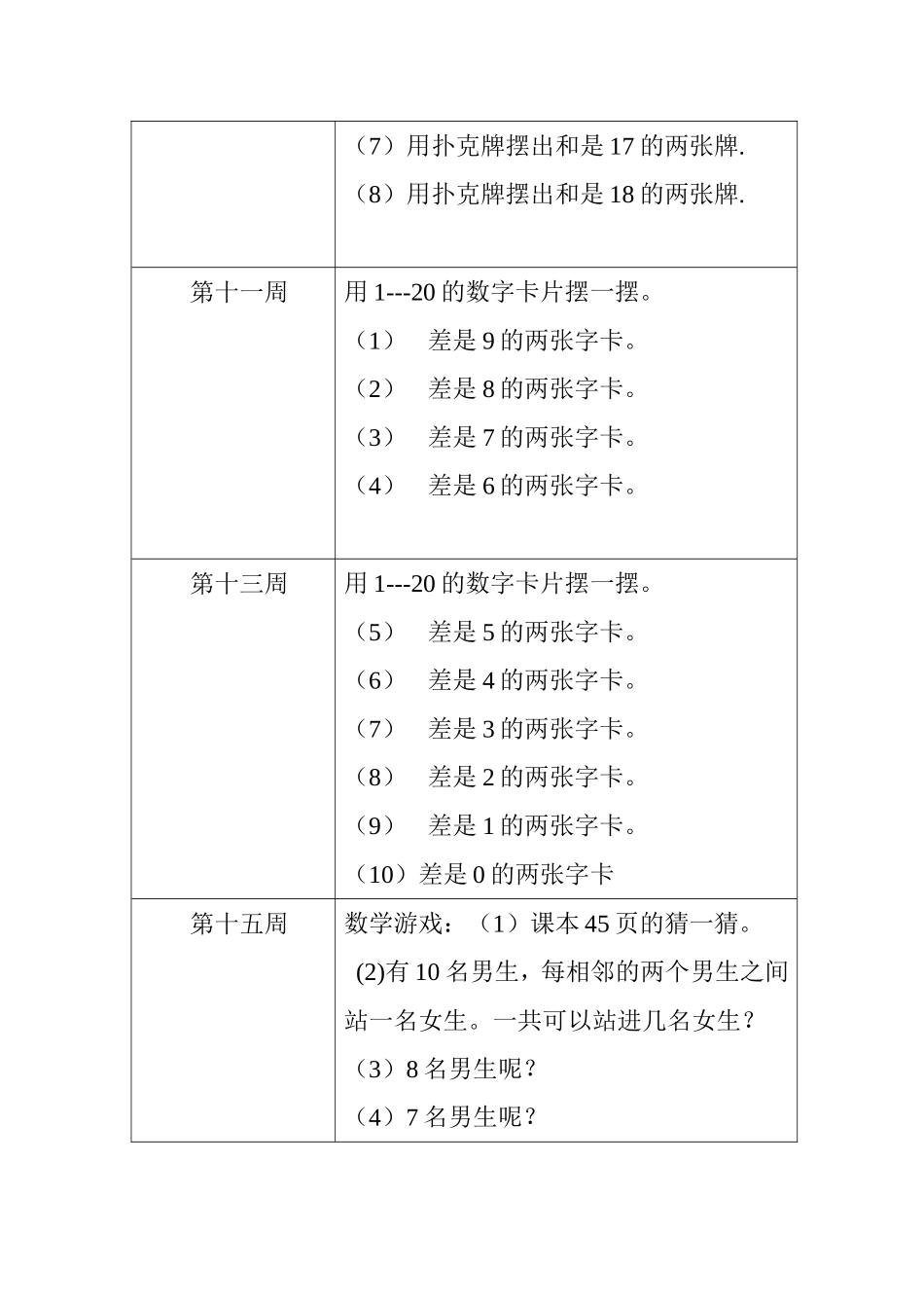 一年级数学社团活动计划与内容_第3页