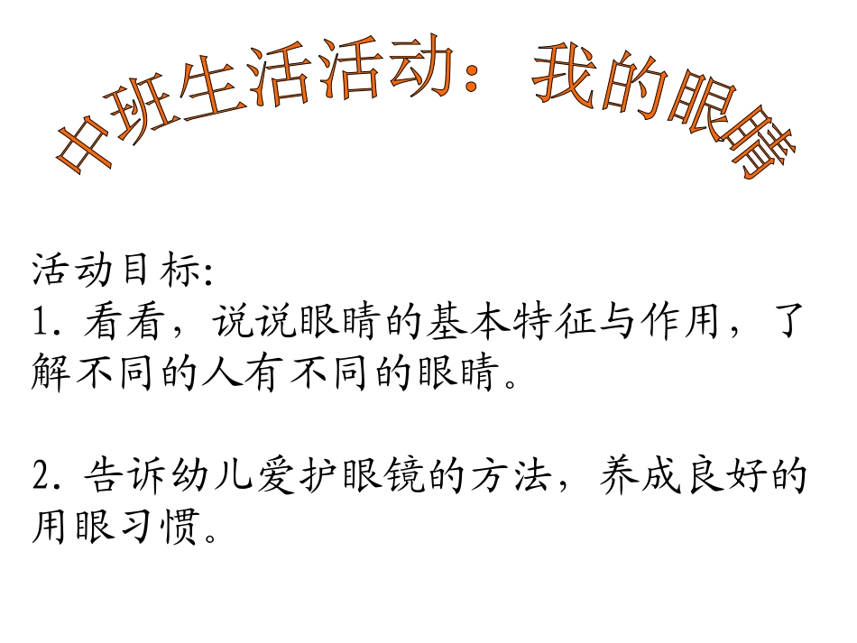 认识眼睛演示文稿_第1页