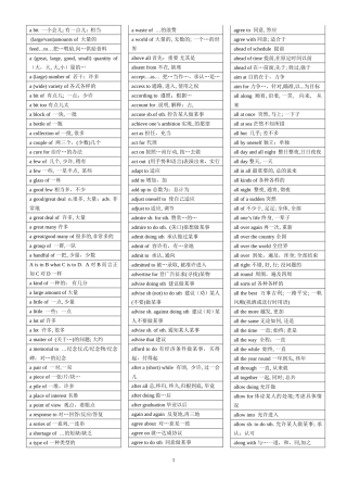 高考必备短语