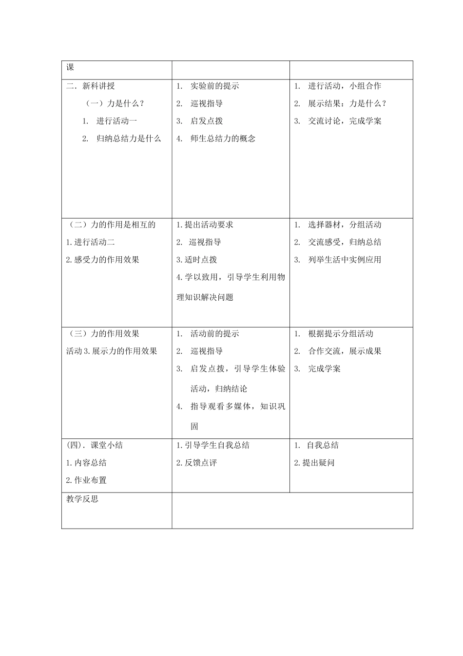 八年级物理下册 5.1 力教案 人教新课标版_第2页