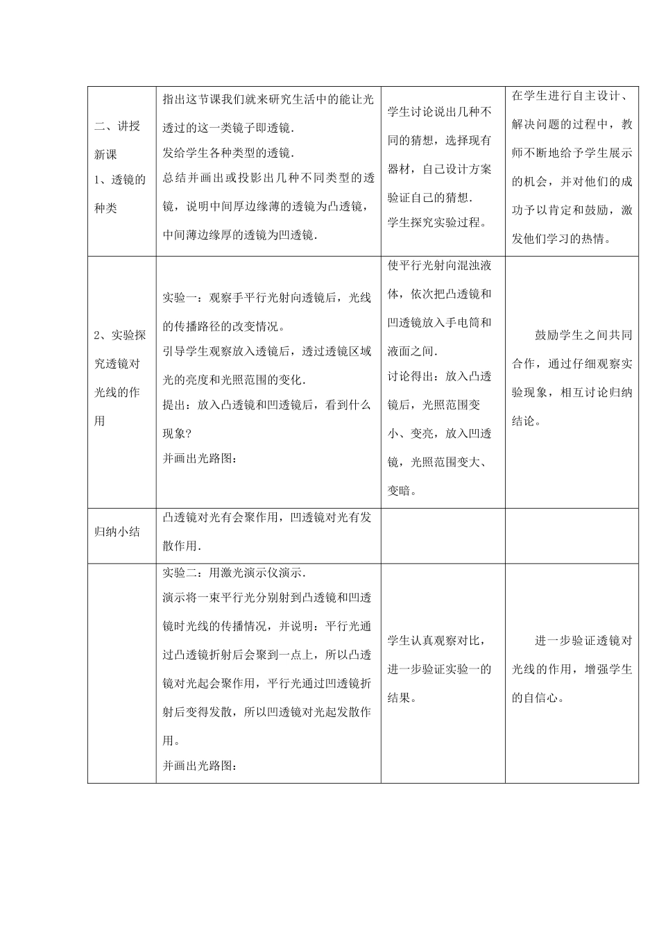 八年级物理上册 3.5奇妙的透镜教学设计 （新版）粤教沪版-（新版）粤教沪版初中八年级上册物理教案_第3页