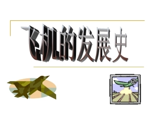 飞机的发展史