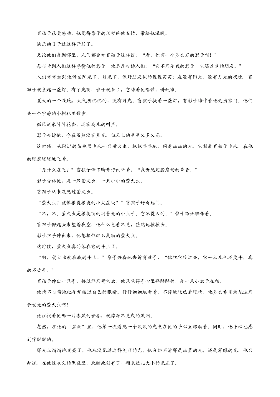 七年级上册语文  盲孩子和他的影子_第2页