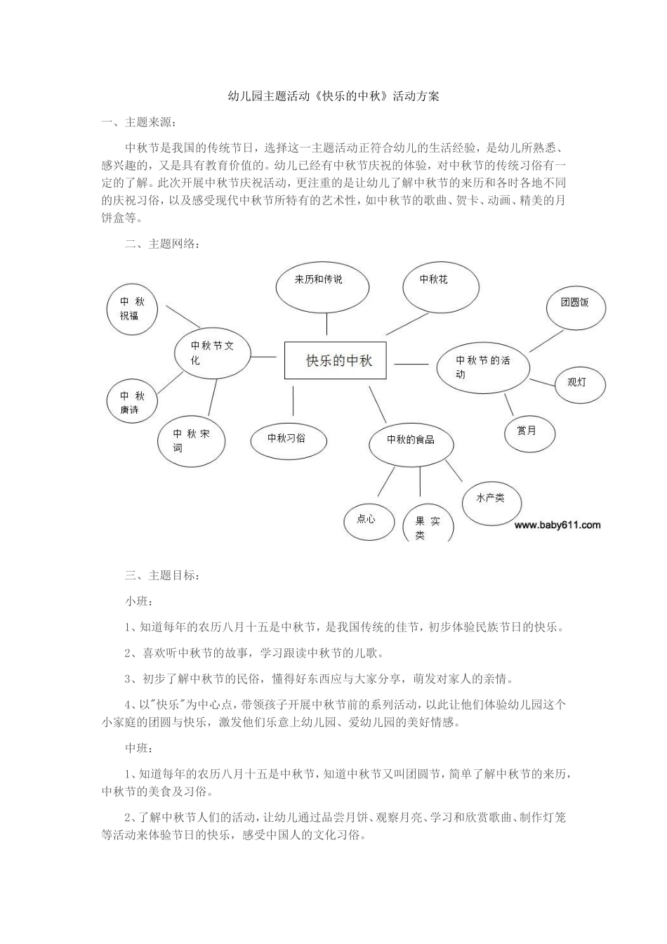 幼儿园主题活动《快乐的中秋》活动方案_第1页