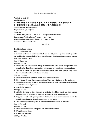 unit 10 it’s a nice day1
