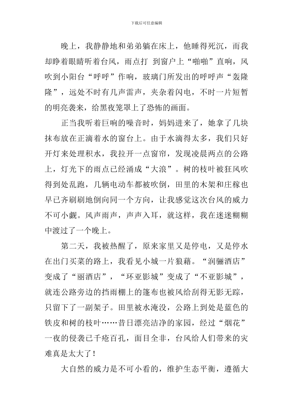 描写台风“烟花”的日记大全_第3页
