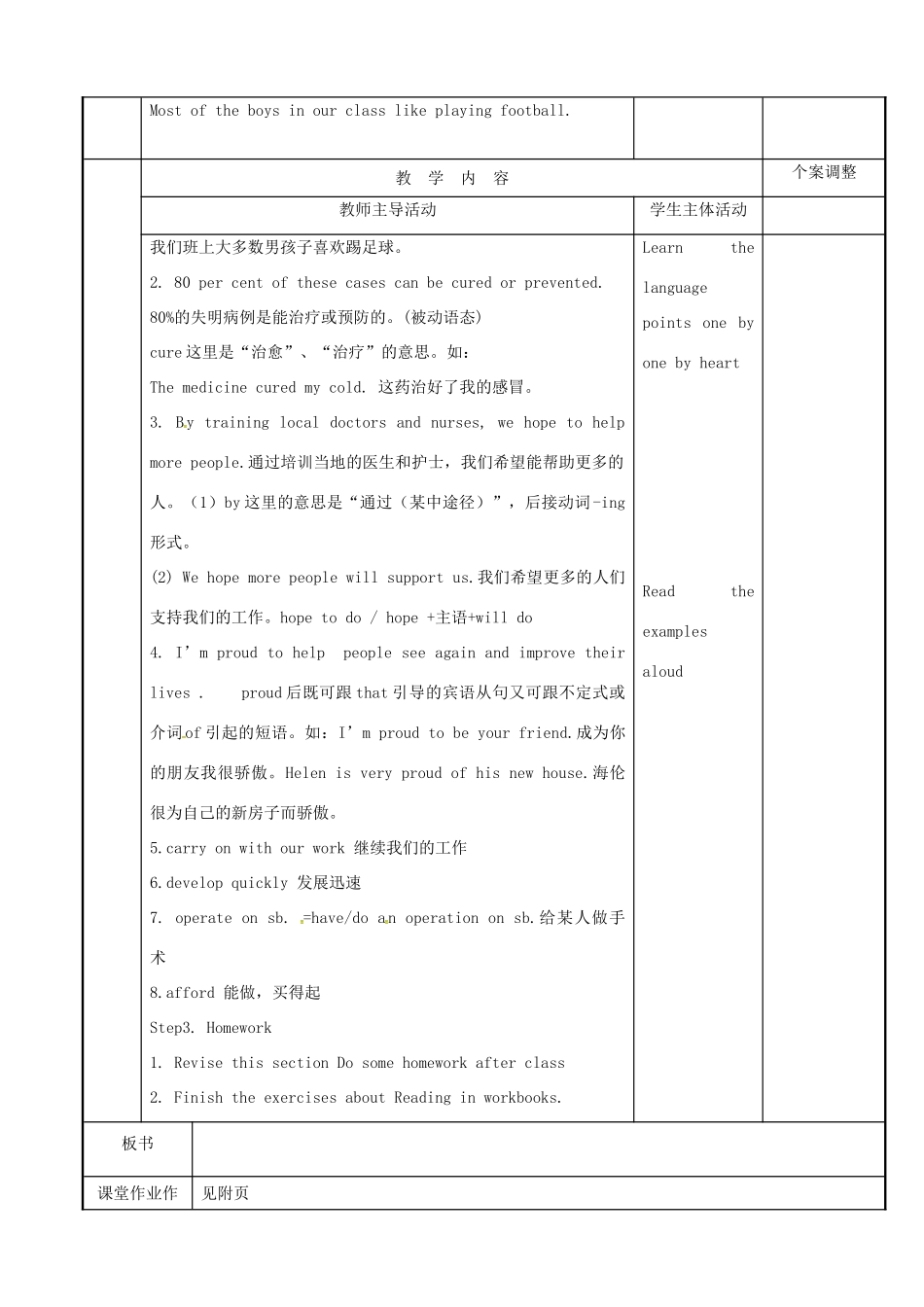 八年级英语下册 Unit 7 International Charities reading 2教案 （新版）牛津版-（新版）牛津版初中八年级下册英语教案_第2页