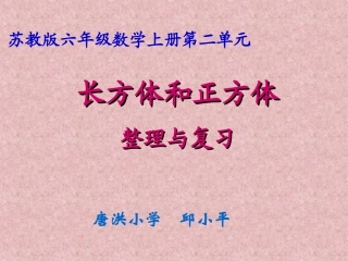 《长方体和正方体整理与复习A》PPT课件