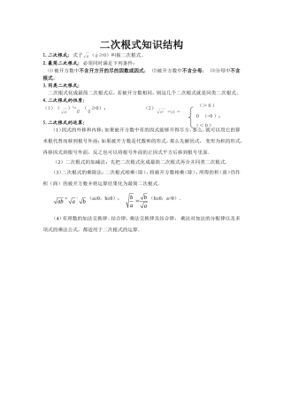 二次根式知识结构