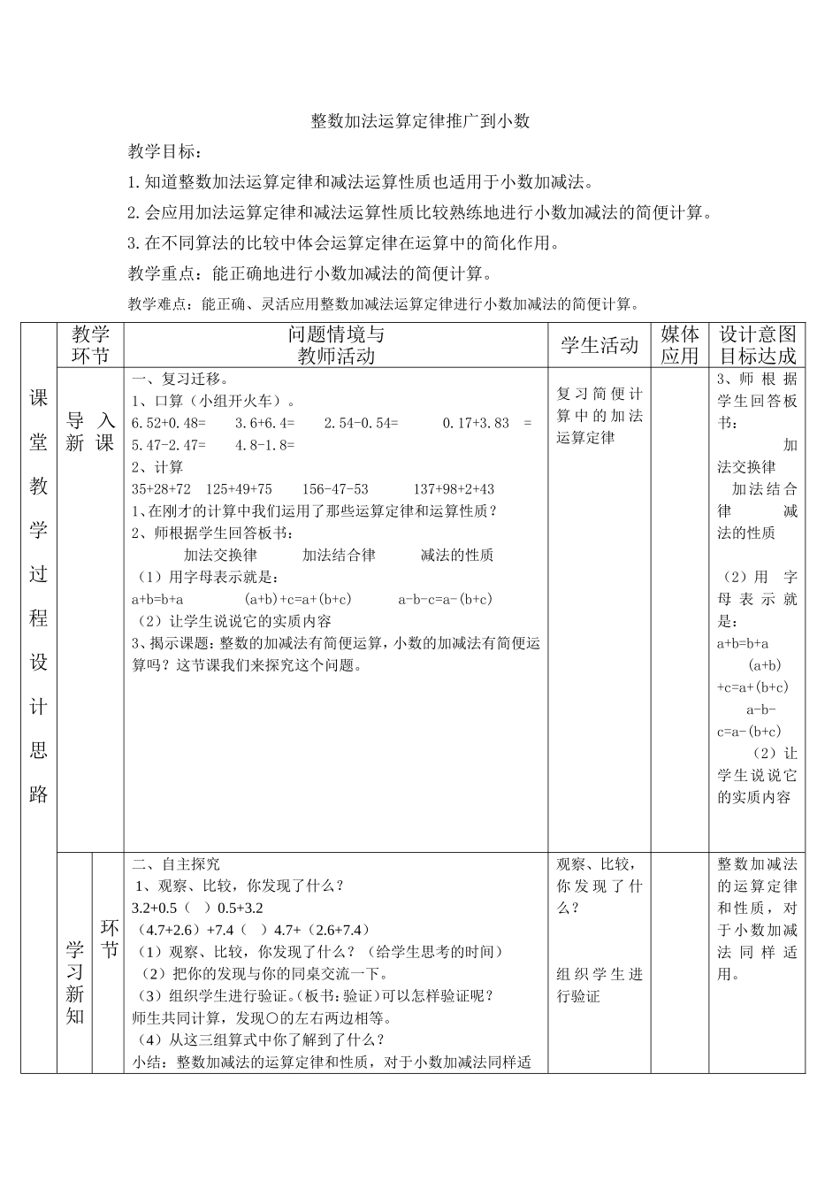 整数加法运算定律推广到小数_第1页