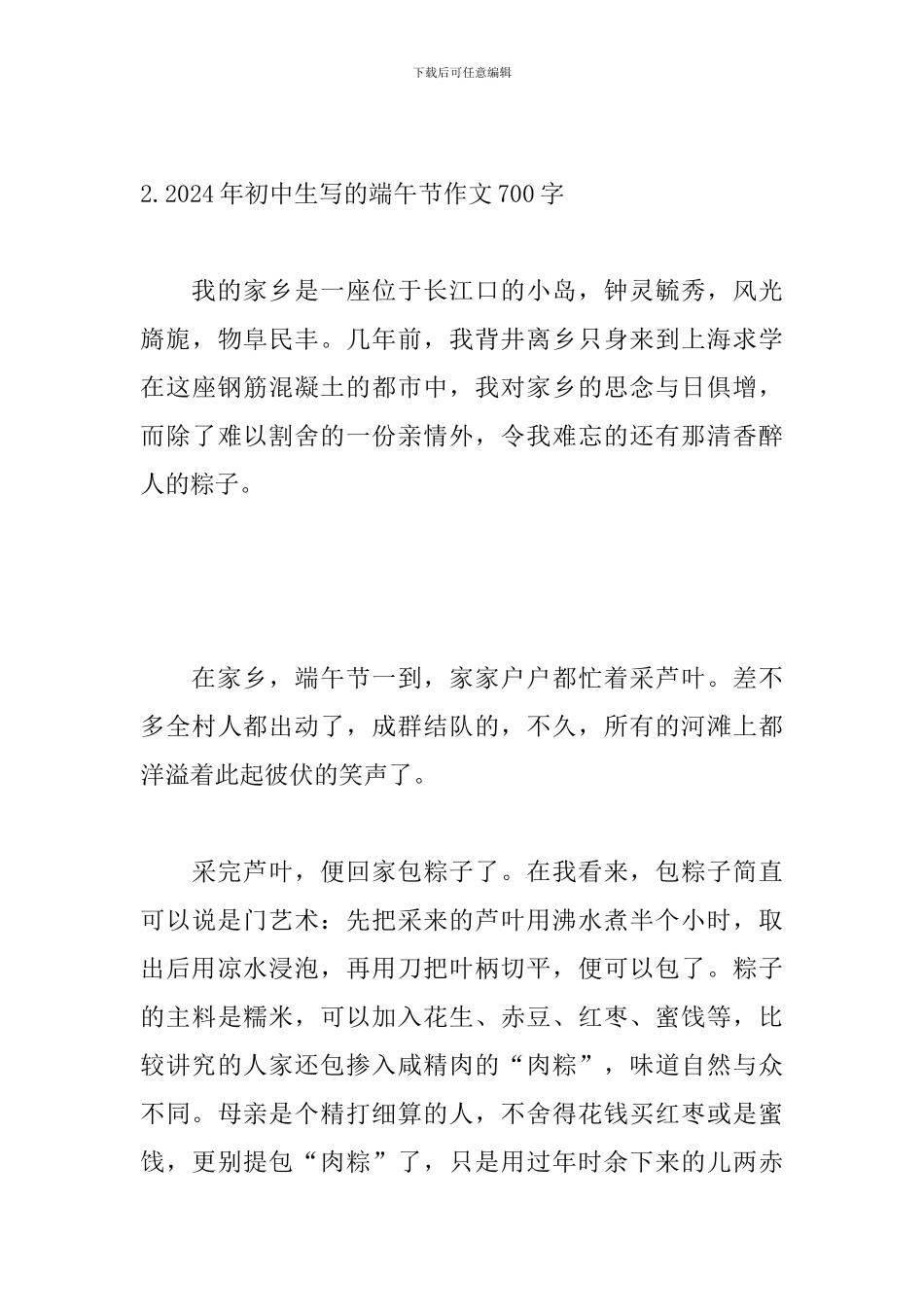 2024年初中生写的端午节作文700字_第3页