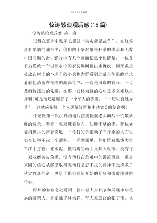 惊涛骇浪观后感