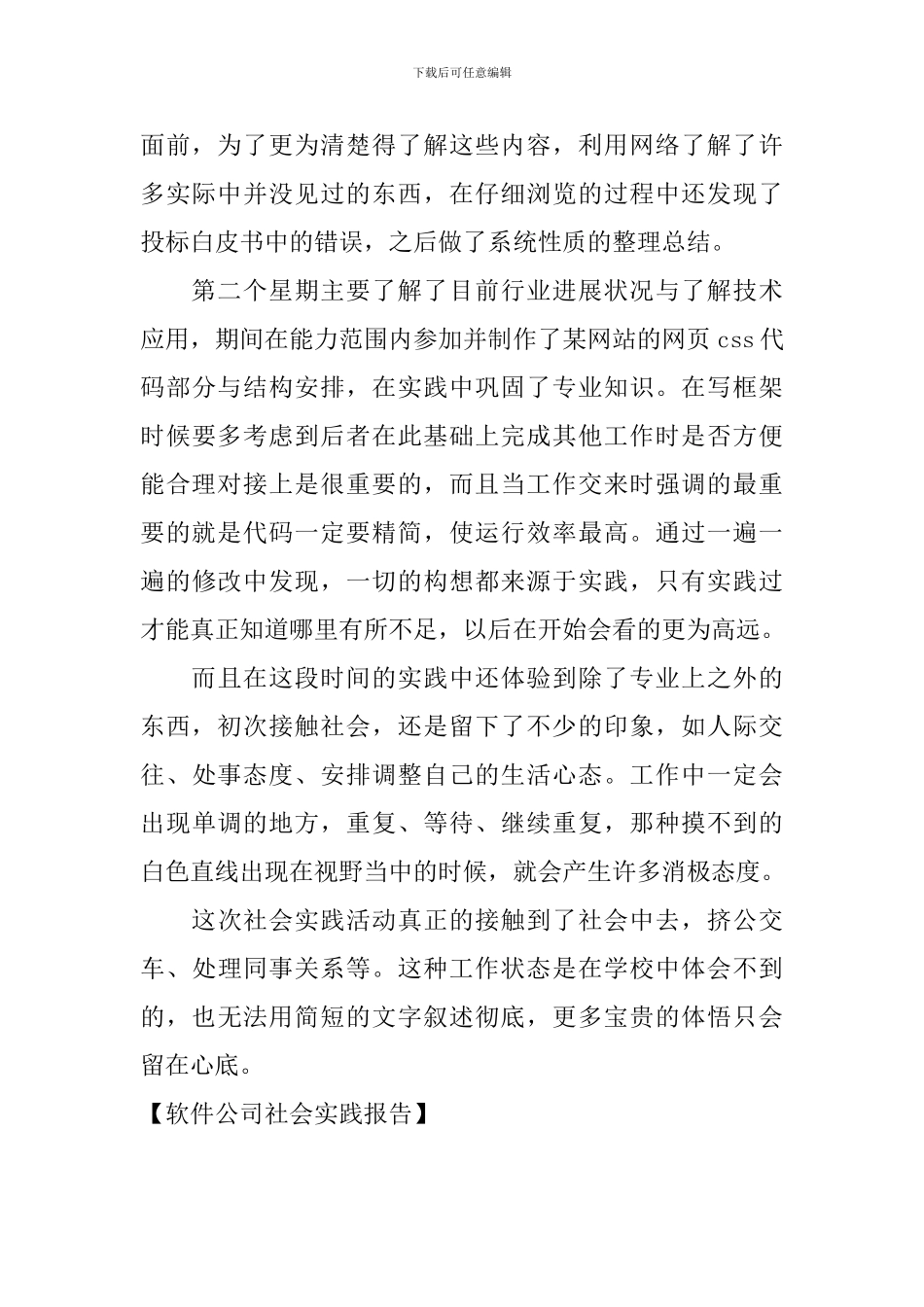 软件公司社会实践报告_第2页