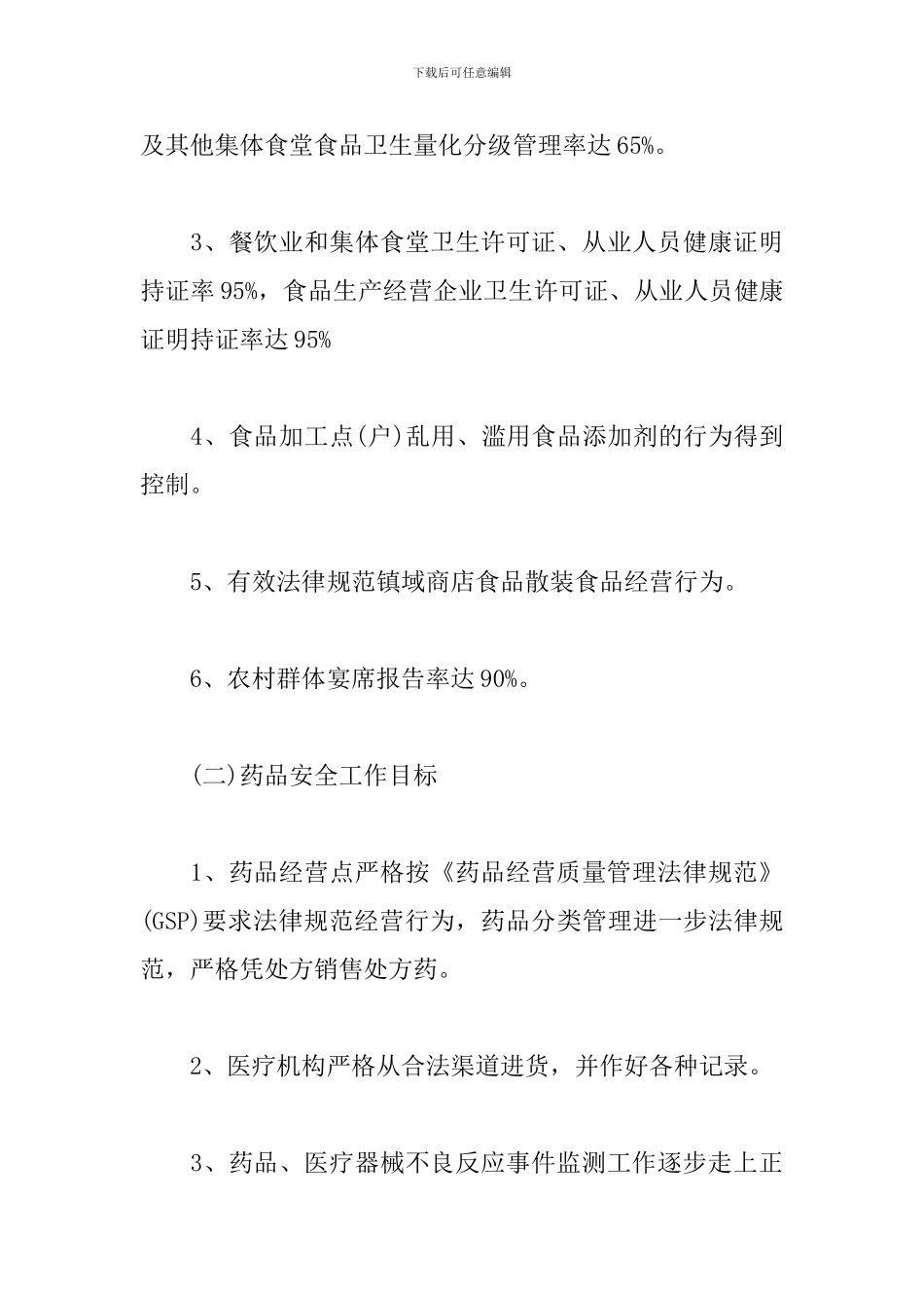 2024年食品药品安全工作计划范例_第3页