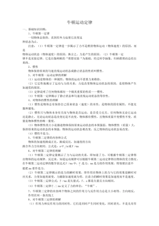 (完整)高中物理牛顿运动定律经典练习题
