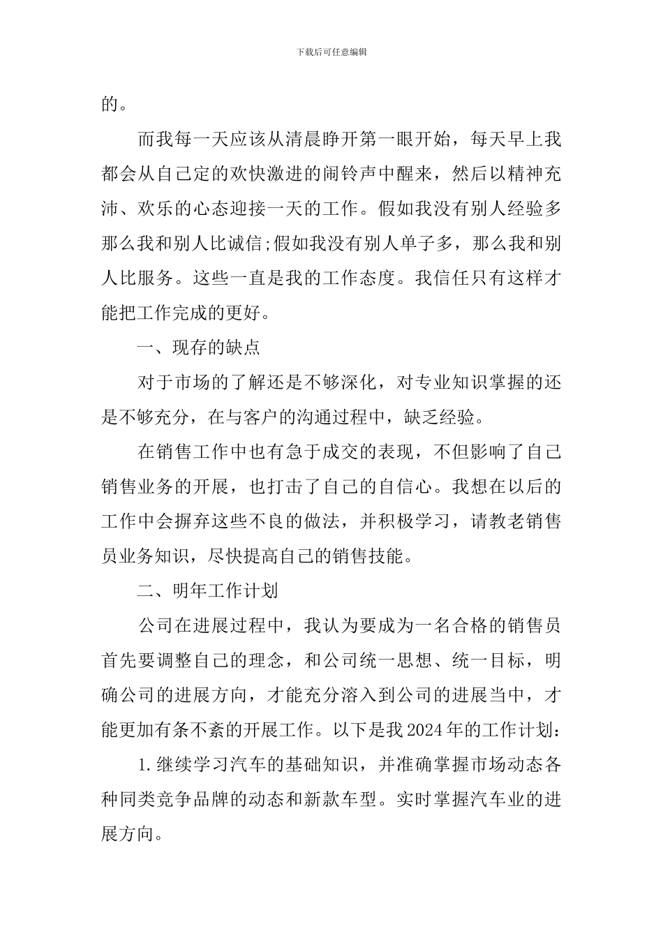 汽车销售年终工作总结_第2页