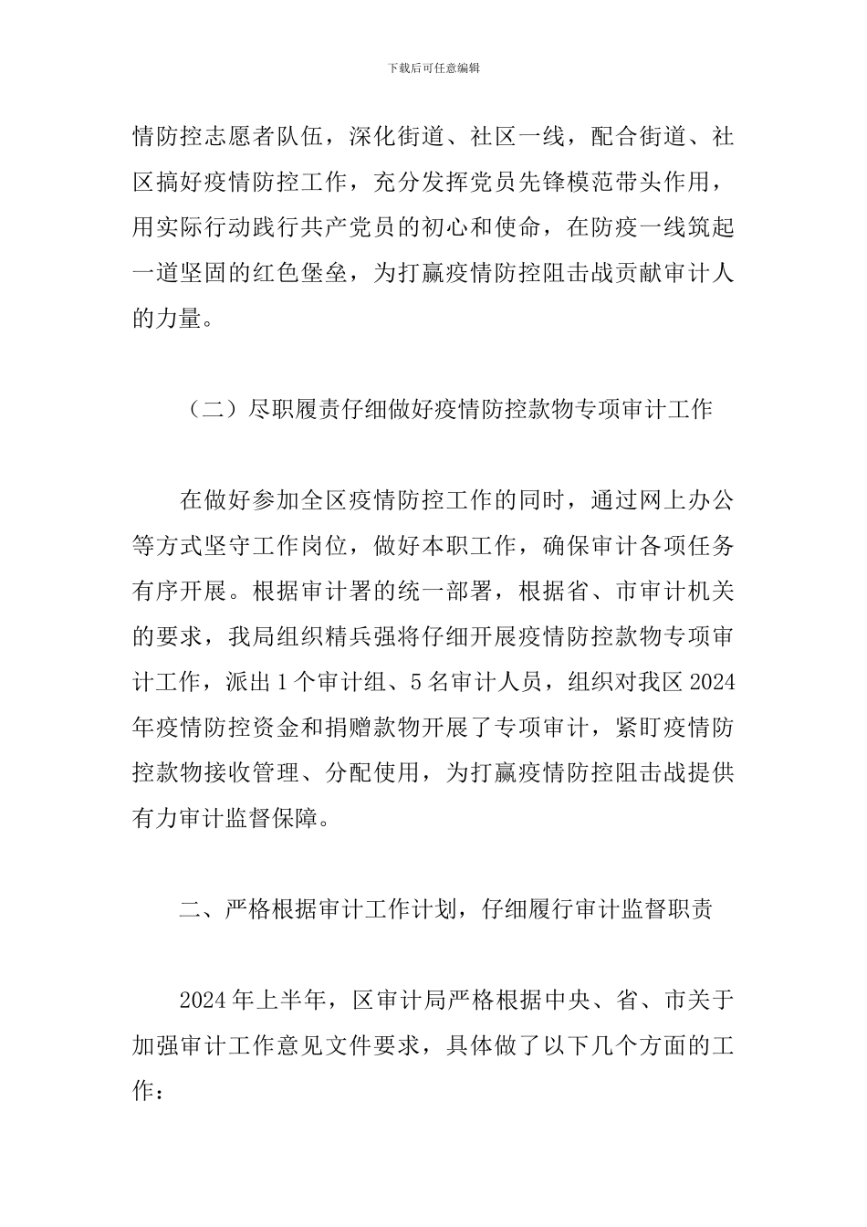 2024年区审计局上半年工作总结_第2页