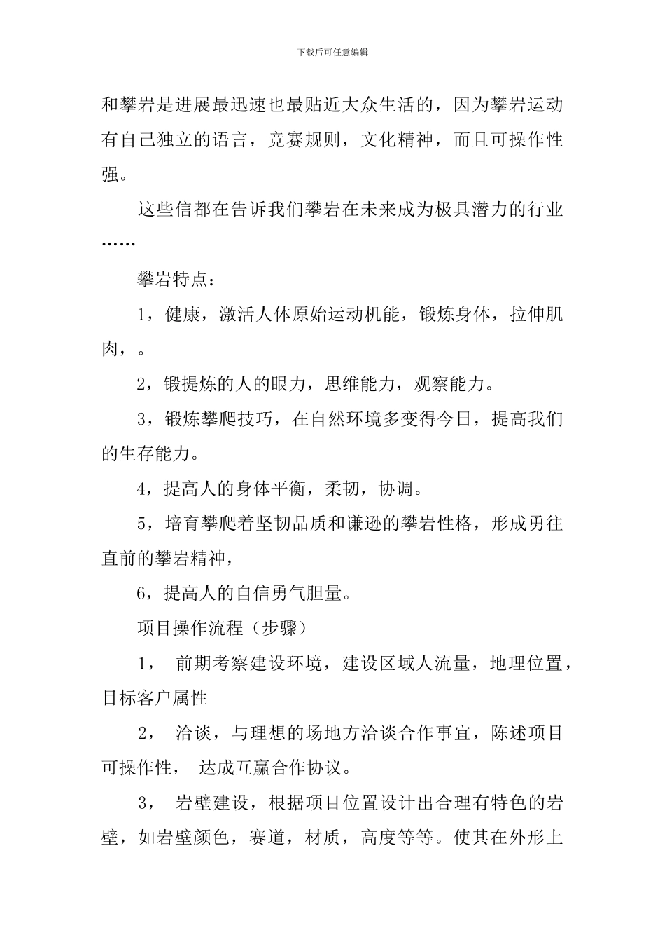 关于攀岩场的运营计划书_第3页