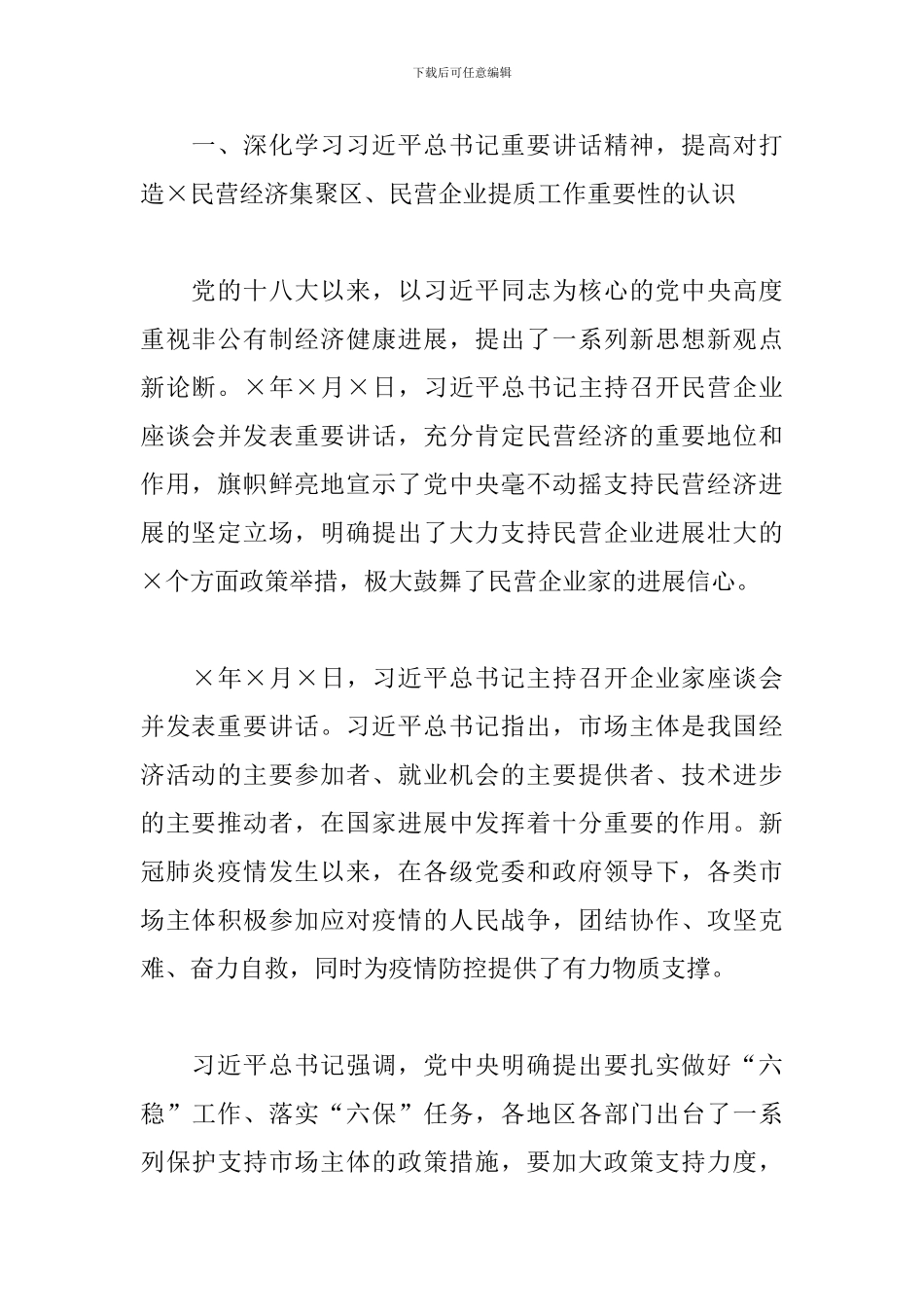 在民营经济工作推进会上的讲话_第2页