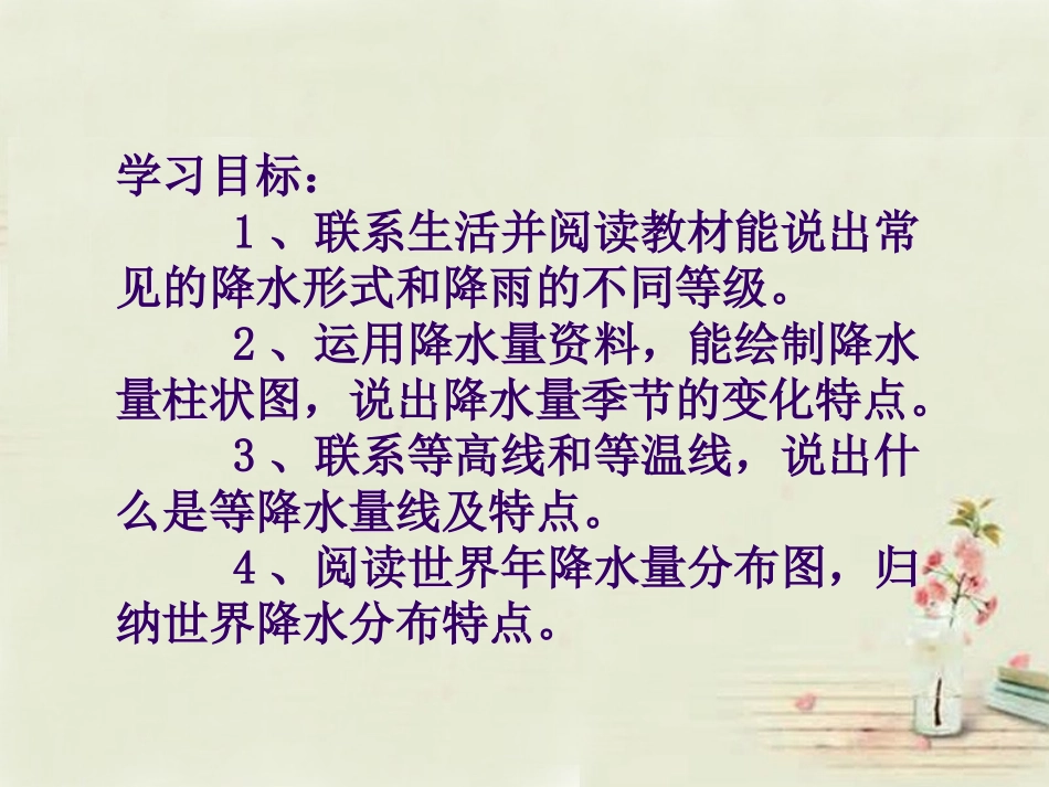 2015年河南省七年级地理上册 3.3 降水的变化与分布说课课件 （新版）新人教版_第3页