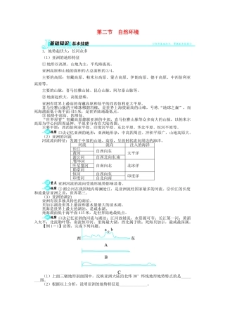 【志鸿全优设计】2013-2014学年七年级地理下册 第六章 第二节 自然环境讲解与例题 （新版）新人教版