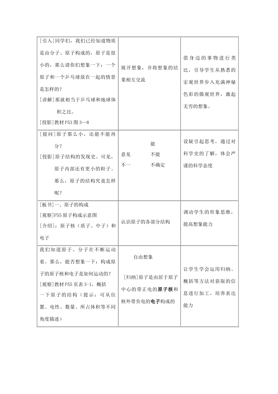 2013年秋九年级化学上册 第三单元 物质构成的奥秘 课题2 原子的结构教案（1） （新版）新人教版_第2页