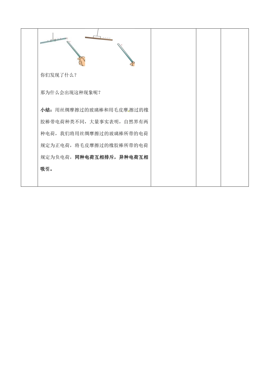 山东省滨州市邹平实验中学九年级物理全册 第十五章 电流和电路 15.1 两种电荷学案 （新版）新人教版_第3页