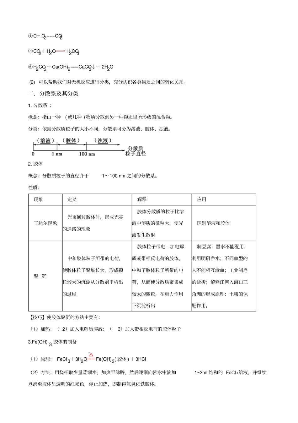 【高中化学】一轮复习学案：1物质的分类必修1剖析_第2页