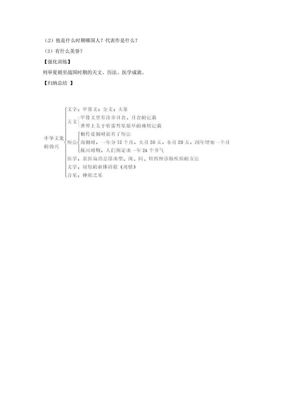 辽宁省灯塔市第二初级中学七年级历史上册《第8课 中华文明的勃兴（第2课时）》导学案（无答案） 新人教版_第2页