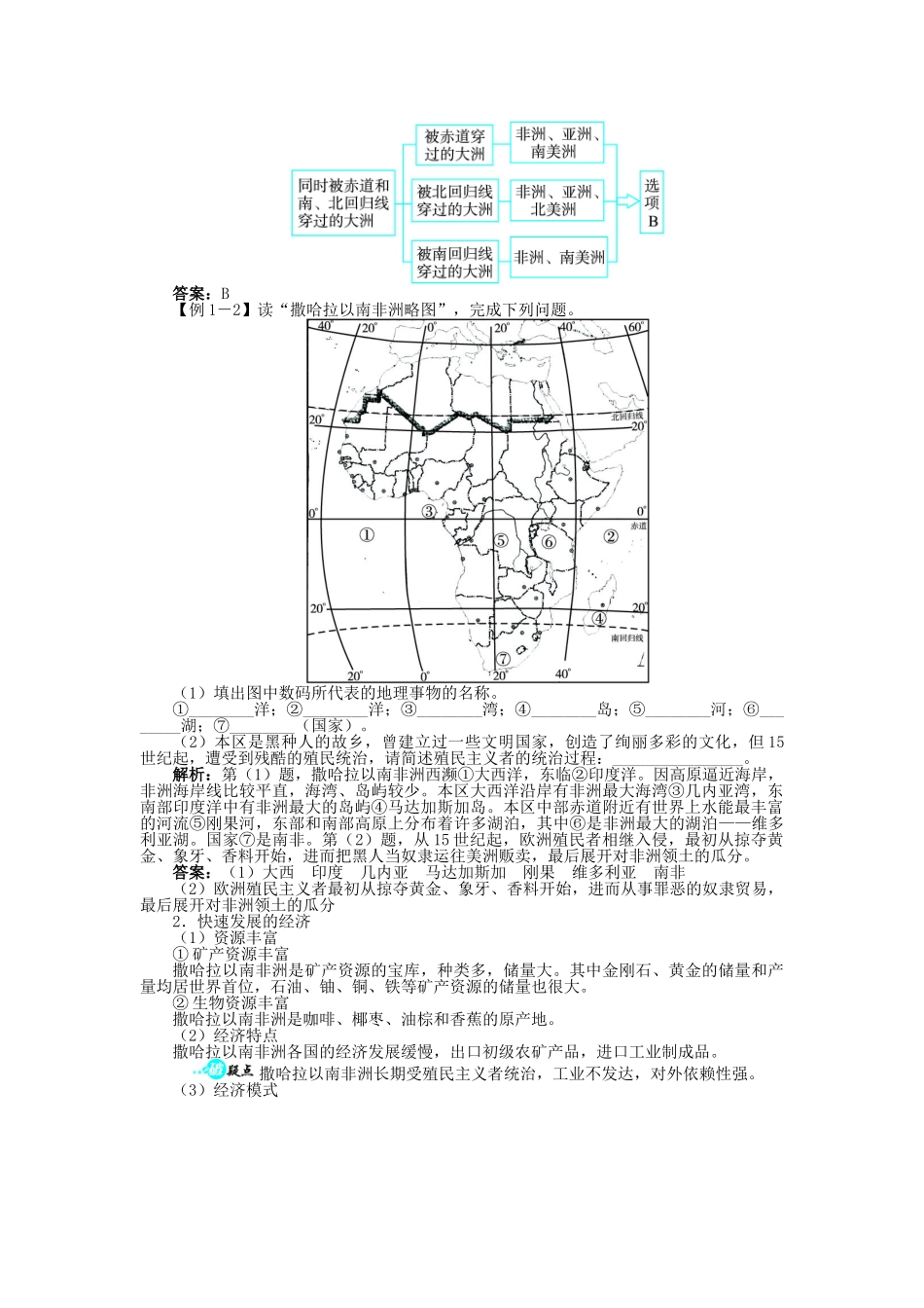 【志鸿全优设计】2013-2014学年七年级地理下册 第八章 第三节 撒哈拉以南的非洲讲解与例题 （新版）新人教版 (2)_第3页