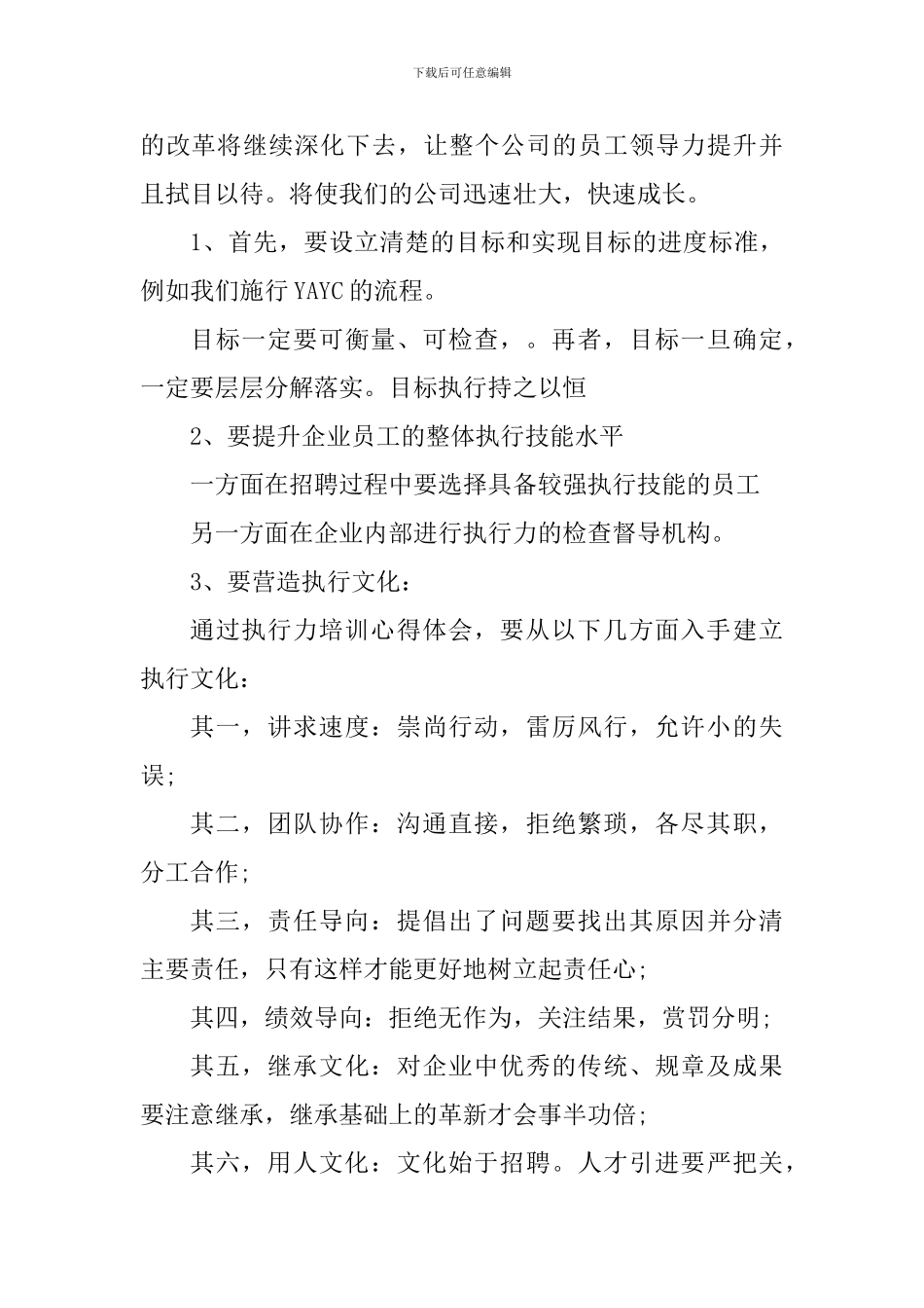 执行力学习心得体会_第3页