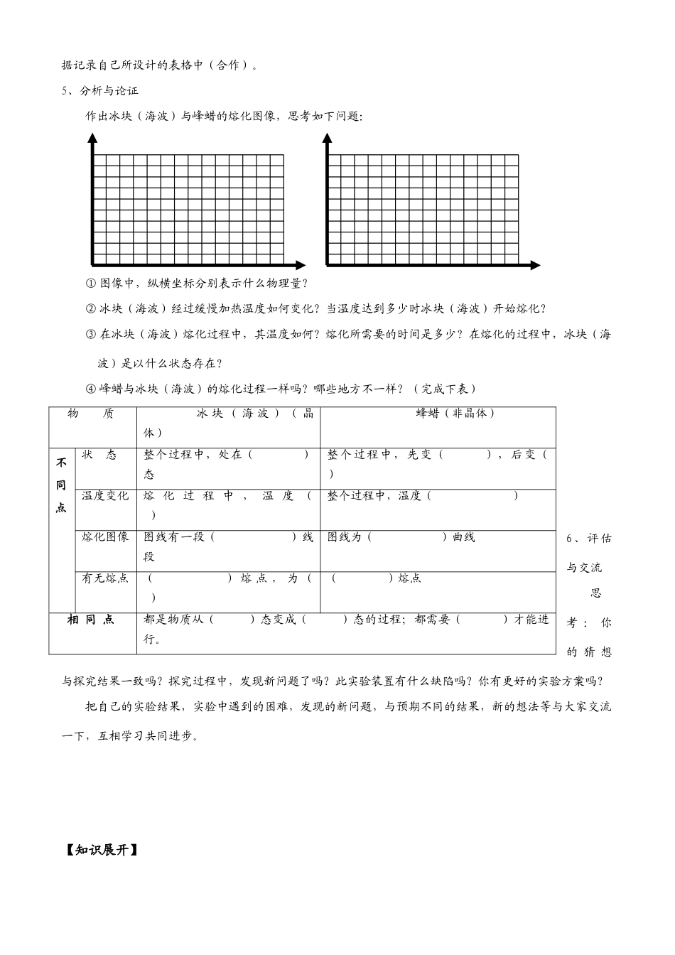 南方中学八年级物理自学参考提纲（熔化和凝固）_第3页