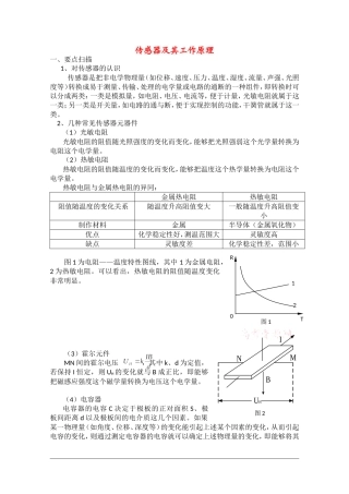 高中物理：6.1《传感器及其工作原理》学案（2）（新人教选修3-2）