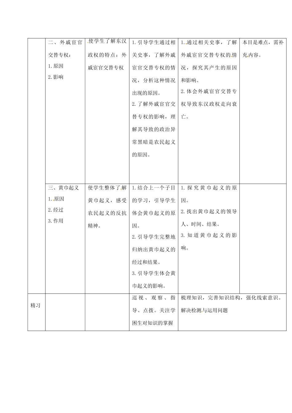 （秋季版）吉林省通化市七年级历史上册 第3单元 第13课《东汉的兴亡》导学案 新人教版-新人教版初中七年级上册历史学案_第2页