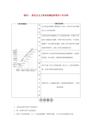 （通史版）高考历史大一轮复习 阶段八 近代中国民主革命的新方向——五四运动至新中国成立前 课时1 新民主主义革命的崛起和国共十年对峙学案 岳麓版-岳麓版高三全册历史学案