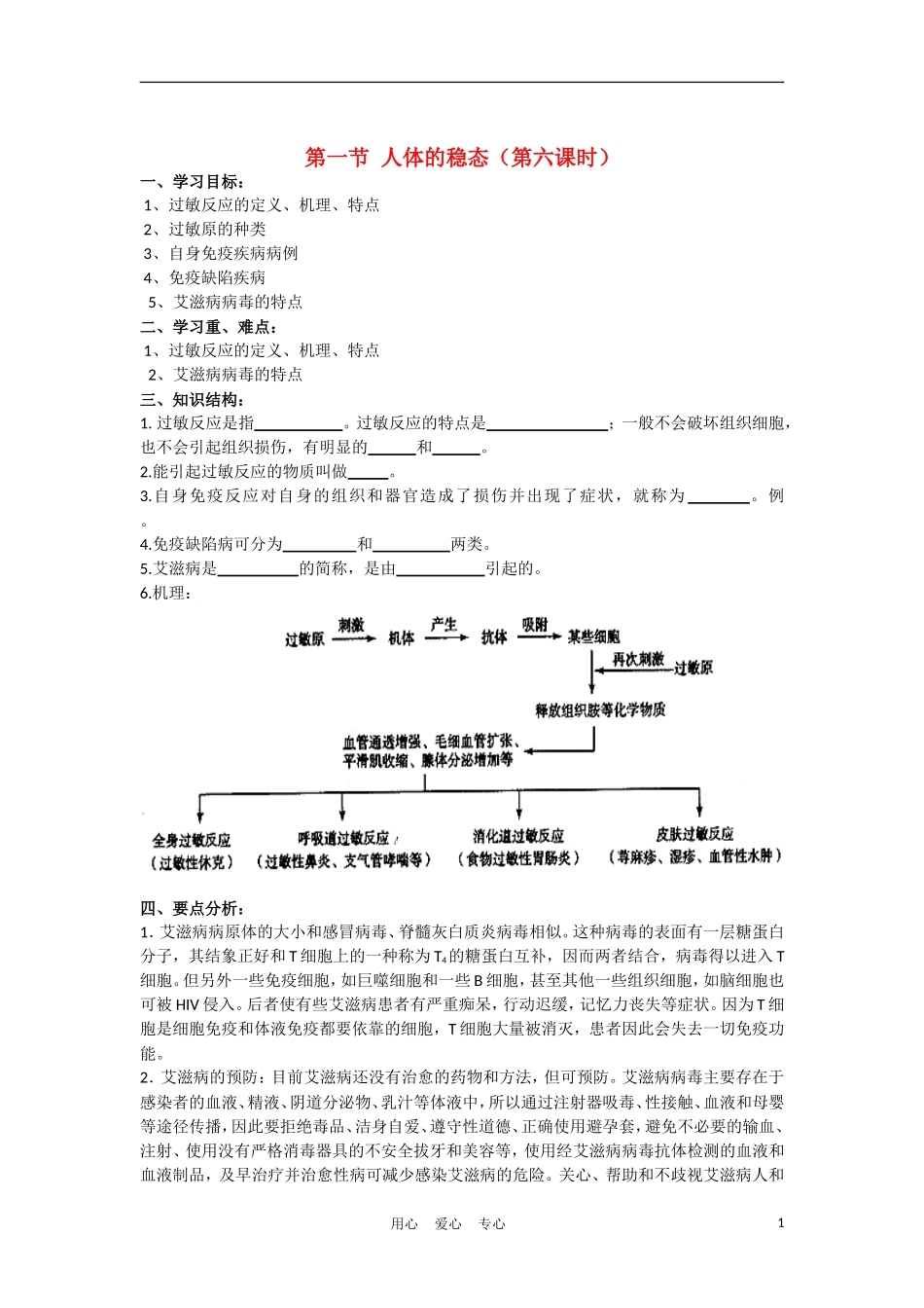 高中生物《人体的稳态》学案2 苏教版必修3_第1页