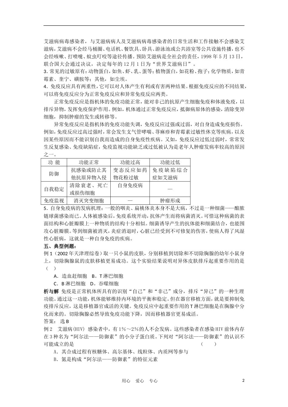 高中生物《人体的稳态》学案2 苏教版必修3_第2页