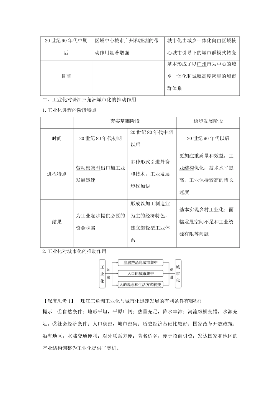 高考地理大一轮复习 第十单元 第35讲 区域工业化与城市化进程——以珠江三角洲为例学案 湘教版-湘教版高三全册地理学案_第2页